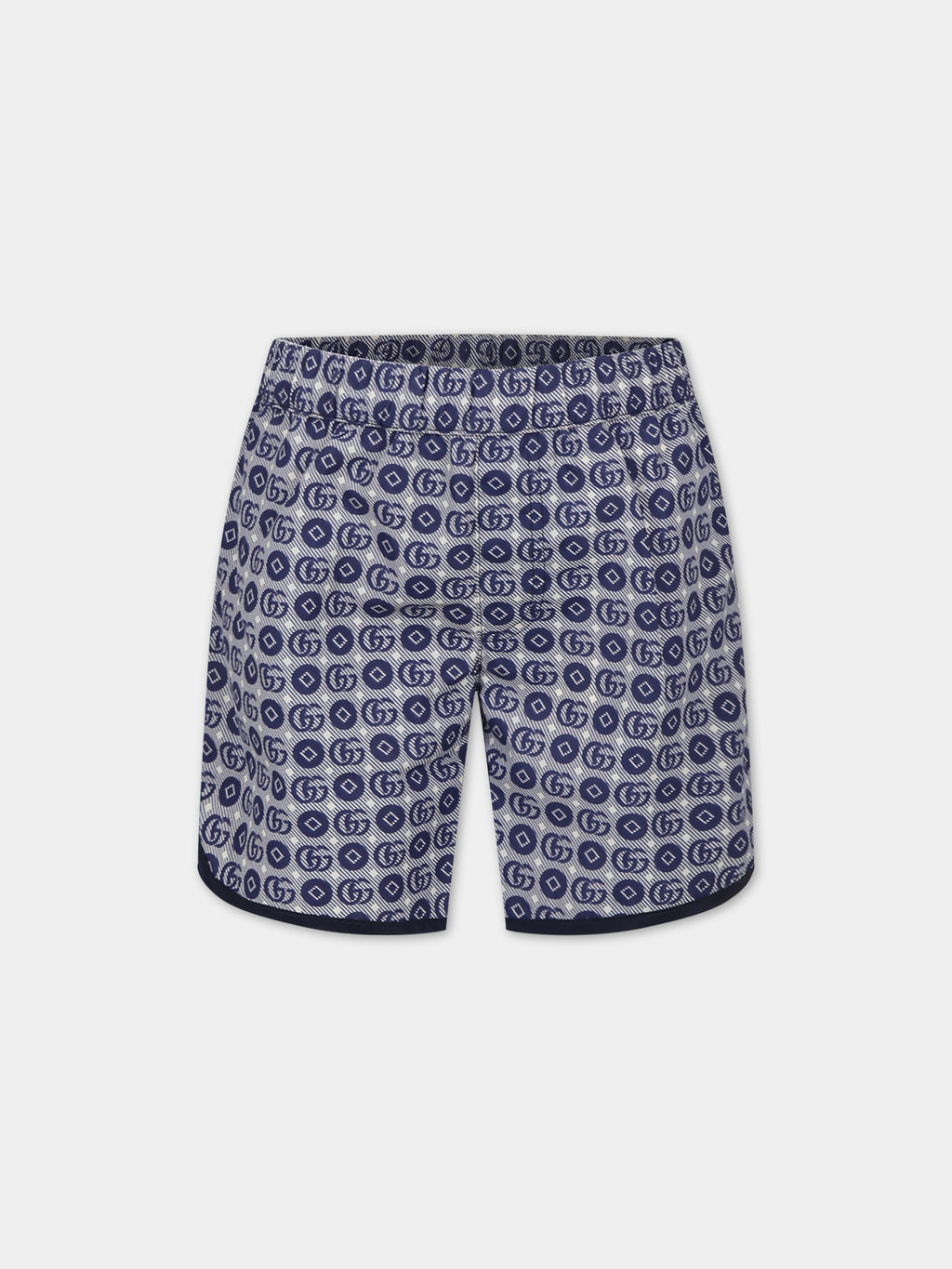 Blue swim shorts for boy with double G